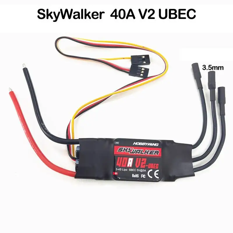 Hobbywing Skywalker Brushless Esc Speedcontroler 40AV2 No plug - £13.11 GBP