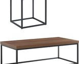 47&quot; Modern Walnut Coffee Table Set Of 2 For Living Room - $415.99