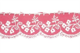 Lace of Tulle Ribbon High 1 5/8in SWEET TRIMS 60203 Trimming Edge - £1.00 GBP
