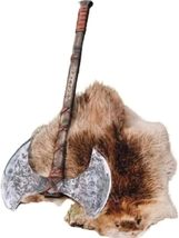 BUMPY 38&quot; Handmade Double Head Berserker Axe Hand Forged Steel Axe,Forest Axes  - $195.02