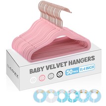 Velvet Baby Hangers For Closet, 50 Pack, Non-Slip, Space Saver, Ultra-Thin, Smal - £39.53 GBP