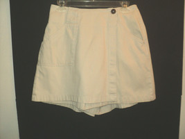 Basic Editions Women&#39;s Skort Size 10 Beige Skirt Shorts Cotton - £13.57 GBP