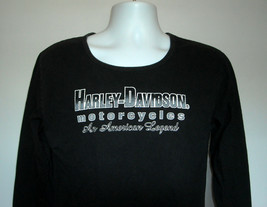Harley Davidson Motorcycles An American Legend T Shirt Womens Large Long Sleeve - $21.73