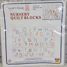 Jack Dempsey Nursery Quilt Blocks ABC Alphabet Stamped Embroidery Kit #66 NEW - $14.84