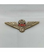 Vintage  TWA Airlines Badge Pin Junior Pilot Plastic Wings Globe Star Si... - $12.82