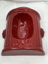MCM Fire Hydrant Dog Feeder Vintage Bowl Red Glazed Ceramic RARE 12 in Dish - £43.97 GBP