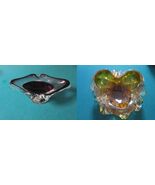 Murano Italy Ashtray Open Bowl Purple And Clear - Golden Amber Caramel P... - €90,35 EUR