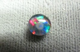 Opal Doublet 5 mm x 2.4 mm  round Shaped Loose GemStone Green &amp; Blue Color - £4.71 GBP