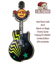 Hard Rock Cafe 2010 Boston March on Stage Guitar Trading Pin - £11.53 GBP