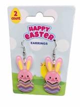 2 Ct Easter Bunny Egg Figure Hook Earrings - £11.34 GBP