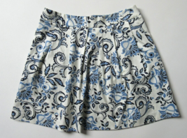 NWT Ann Taylor LOFT Floral Print Stretch Cotton Pleated A-line Skirt 4 - £18.92 GBP
