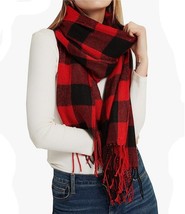 Wander Agio Women&#39;s Fashion Long Shawl Big Grid Winter Warm Lattice Large Scarf - £7.52 GBP