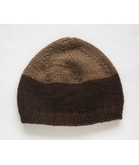two-shade brown soft merino wool mens beanie eco-friendly - £19.95 GBP+