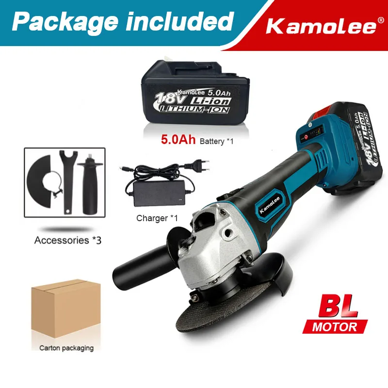 Kamolee Tool 18500rpm 100mm/125mm 4/5 Inches Cordless Brushless Electric... - £271.70 GBP
