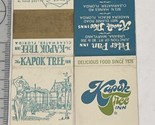Lot Of 2 Matchbook Cover  The Kapok Tree Inn  Clearwater, FL  gmg  Unstruck - £11.83 GBP