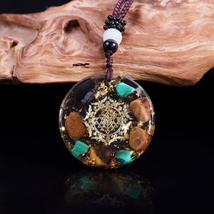 Tiger&#39;s Eye Sri Yantra Pendant Necklace - $58.00