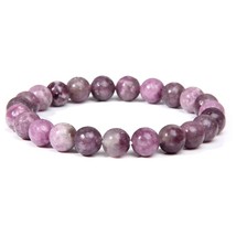 Polished 8 mm Natural Fluorite Beads Bracelets For Femme Purple Quartz Lucky Ene - £10.11 GBP