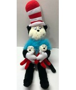 Dr Suess CAT IN THE HAT Holding Thing 1 and Thing 2 GIANT 22&quot; Plush Figure - $81.49 CAD