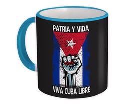 Viva Cuba Libre Sign : Gift Mug Cuban Flag Spanish Patriotic Quote Patria Y Vida - £12.56 GBP