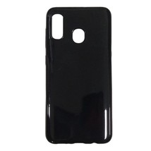 Tpu Gel Skin Flexible Skinny Case Cover For Samsung A20/A50 Opaque Black - £4.58 GBP