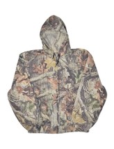 Vintage Pella Camo Jacket Mens L Advantage Timber Camouflage Zip Hooded Hunting - £29.56 GBP