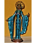 African Princess - Ceramic Ebony Figurine - $4.90