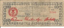 Philippines WWII  Mindanao 10  pesos P-S488 1943  CIR.  Banknote  # 33 - $9.89