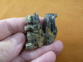 Y-SQU-25) little spotted SQUIRREL stone carving SOAPSTONE PERU love squi... - $8.59