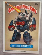 Garbage Pail Kids 1986 Series 3 - 87a Hot Head Harvey - Die-Cut Error - $37.40