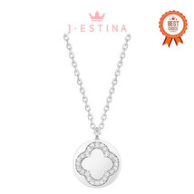 [J.Estina] Clovia Necklace (JJCLNQ3BS163SW420) Korean Brand Jewelry - £158.70 GBP