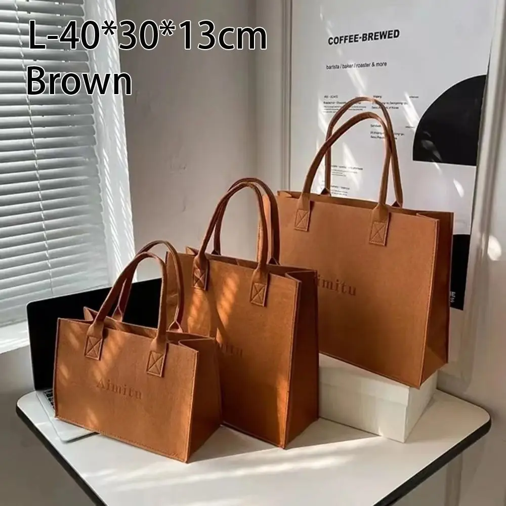 1Pcs Solid Color Felt Shoulder Bag New S/M/L Travel Messenger Bag Simple... - $16.94