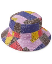 Sun + Stone Men&#39;s Paisley Patchwork Bucket Hat Lavendar-O/S - £13.91 GBP