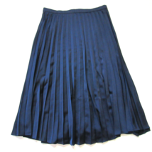 NWT J.Crew Pleated Midi in Navy Blue Satin A-line Flared Skirt 12 $98 - £56.14 GBP