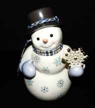 Lenox JOLLY GENT Ivory Snowman with Snowflake 6.5” Porcelain Figurine, 760871 - £27.97 GBP