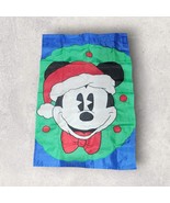 Disney Mickey Mouse Outdoor Flag Banner Christmas 28x46 Wreath Holiday S... - $266.36 MXN