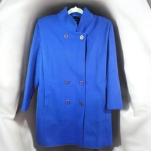 Vintage MacKintosh Woman&#39;s Wool Blend Pea Coat Blue Size 10 Military Sty... - $37.39