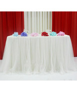 Brand new Diameter 5.9Ft Perimeter 18.7Ft  Apron Pure White Wedding Tabl... - $97.94 CAD