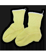 Vintage Baby / Doll Socks Knit Yellow Boys Girls 1940s 1950s Handmade So... - €16,05 EUR