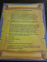 Los Diez Mandamientos de Dios  the  Ten Commandments OF GOD SPANISH set ... - $50.00