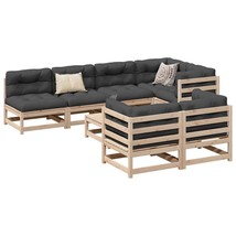  Patio Sofa Set Anthracite Solid pine wood, Oxford fabric, PP cotton - $2,609.57 CAD