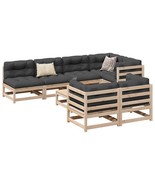  Patio Sofa Set Anthracite Solid pine wood, Oxford fabric, PP cotton - $35,420.35 MXN