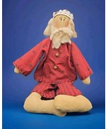 Honey &amp; Me Large Sitting Bed Time Santa 10&quot; Tall Seated Red PJs Bells W/... - $89.10