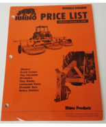 Rhino Mowers Cutters Shredders 1982 Price List Dallas Texas Photos Specs - $18.95