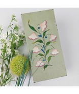 Vtg Green Metal Box with Hand-Painted Bellflowers, Folk Art Style Floral... - $743.14 MXN