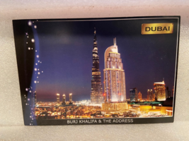 Dubai Burj Khalifa &amp; The Address Hotel At Night Postcard *Pre-Owned/Unus... - $12.99