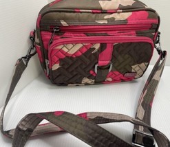 LUG Carousel Crossbody Pink Brown Quilted Camo Purse Travel RFID Crossbody - £13.07 GBP