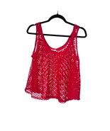Heart Hips Size Small Fuschia Pink Net Coverup Oversized Y2k 90s Top Shi... - $467.10 MXN