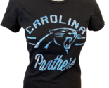 NFL Team Apparel Carolina Panthers Black Short Sleeve Round Neck T Shirt... - $12.34