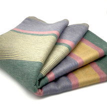Soft &amp; Warm Striped Alpaca Llama Wool Blanket Throw 97&quot;x67&quot; Queen Bed Sofa Couch - £54.47 GBP