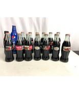 Lot of 15 Coca Cola 8oz Glass Bottle Christmas 1996 Full Unopened Coke S... - £28.32 GBP